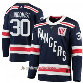 Män Ishockey New York Rangers Tröja Henrik Lundqvist 30 2018 Winter Classic Adidas Marinblå Authentic